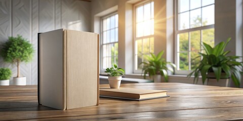 Fototapeta premium Showcase your creative design efforts with our versatile paperback book mockup, tailored for various projects, bringing your ideas to life in captivating detail.