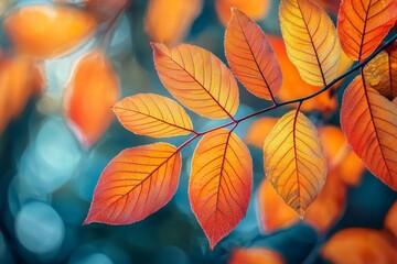 Fototapeta premium Fallen Leaves Season Background