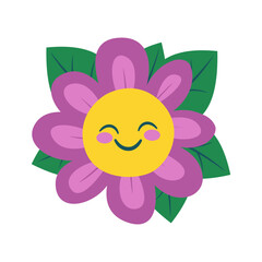 Obraz premium Cute Happy Smile Purple Sunflower Daisy Flower Floral in the Park