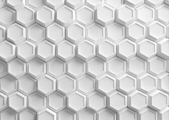Fototapeta premium Seamless White Hexagon Texture Background for Modern Design and Aesthetic Projects