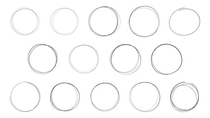 Hand Drawn Scribble Circles