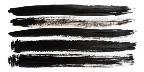 Transform your designs with these black brush stroke textures, ideal for grunge aesthetics and ink paint effects, bringing depth and creativity to your artwork.