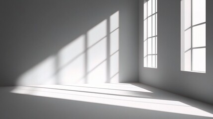 Obraz premium Bright Interior Space with Sunlight and Shadows