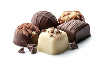 Fototapeta premium white chocolate and brown chocolate 