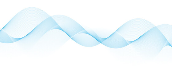 abstract blue white blend lines on transparent white vector illustration.