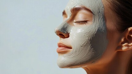 Woman with facial mask