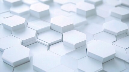 Obraz premium Abstract White Hexagonal Patterns for Modern Design