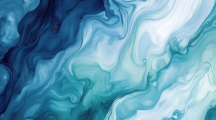 Obraz premium Abstract Blue and Green Fluid Art Background