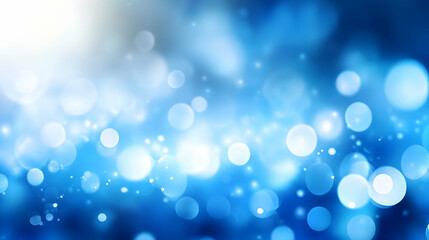 Obraz premium Abstract Blue Bokeh Background with White Circles and Light