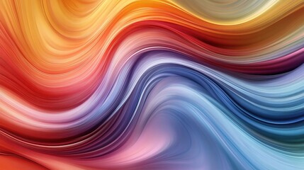 Colorful Abstract Flowing Waves Design