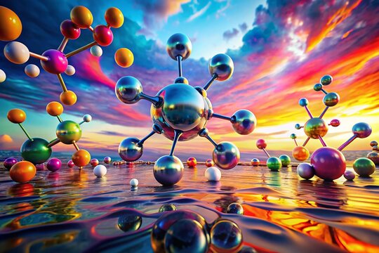 Surreal Representation of Methylsulfonylmethane Molecule in a Dreamlike Landscape