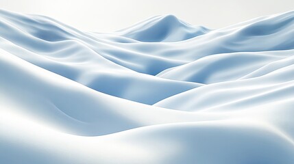 Fototapeta premium Abstract Blue and White Wavy Landscape