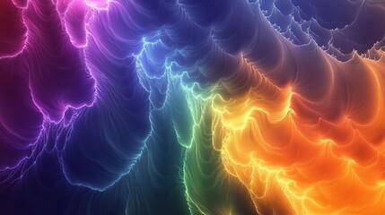 Vibrant Abstract Swirls of Color and Light