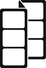 Black and white film strip negative representing photography and cinema industry