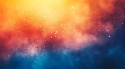 abstract blur of orange and blue gradients creates a dynamic background, symbolizing creativity and innovation. The vibrant colors evoke emotions of warmth and tranquility, perfect for artistic use