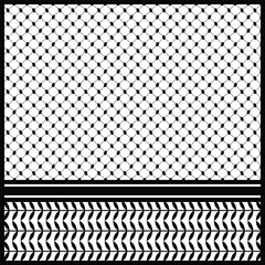 Black and white checkered pattern keffiyeh palestine scarf design