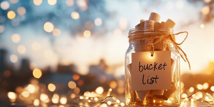 Artistic Rendering of a Bucket List Jar