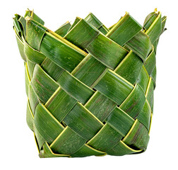 Naklejka premium basket from coconut leaf isolated