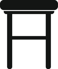 Fototapeta premium Simple vector icon of a bar stool with round seat