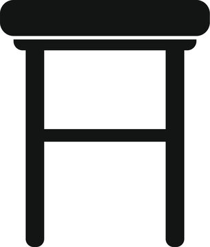 recommend clip art: Simple vector icon of a bar stool with round seat