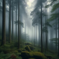 Naklejka premium Fog in nature 