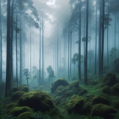 Obraz premium Fog in nature 