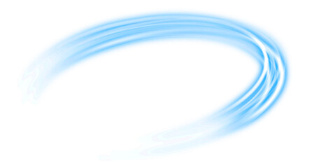 Futuristic Blue Glowing Wavy Lines on a transparent background