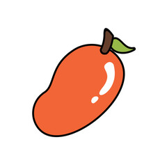 Mango Fruit Vector Icon. suitable for children's learning
