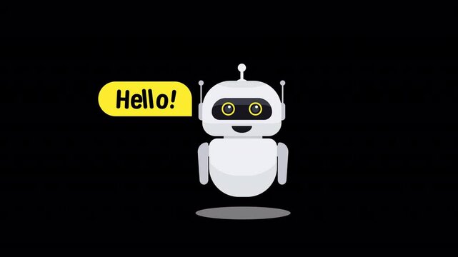 Chat Bot Animation 4K On Alpha