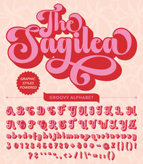 The Sagilea Script Retro Vintage Display bold Font alphabet.eps
