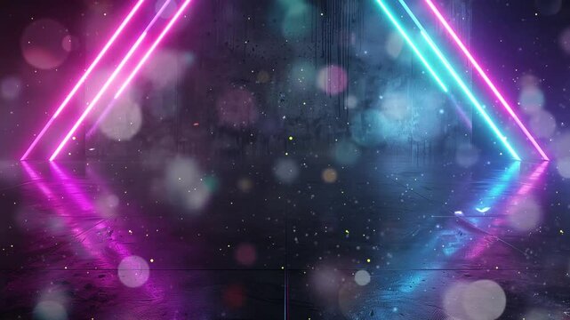 futuristic sci fi abstract blue and purple neon seamless looping overlay 4k virtual video animation background