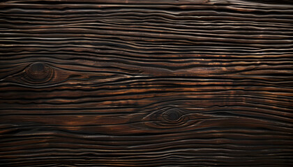 Textured brown wood surface with deep grooves and rich tones, creating a rustic and natural ambiance.
