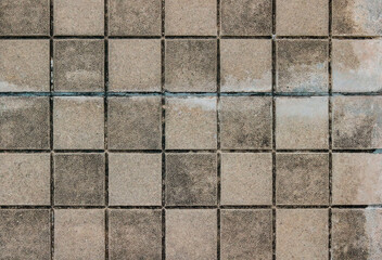 Background of old dirty concrete tile floor pattern texture. Abstract background and texture for design.