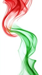 Abstract representation of flowing red and green smoke, symbolizing unity or culture.
