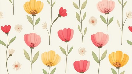 Vibrant floral fabric pattern, a burst of colorful blooms for sewing and diy projects