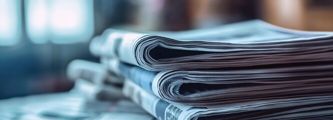 
A stack of newspapers, representing the news and information created by an editorial team.