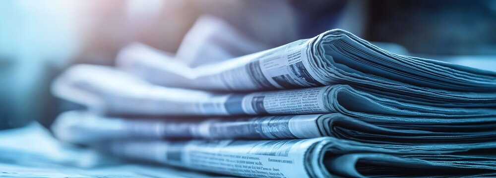 
A stack of newspapers, representing the news and information created by an editorial team.