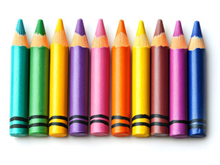 Colored Pencils Colorful Crayons and Artistic Tools and Art Supplies for Creative Kids Education and DIY Projects