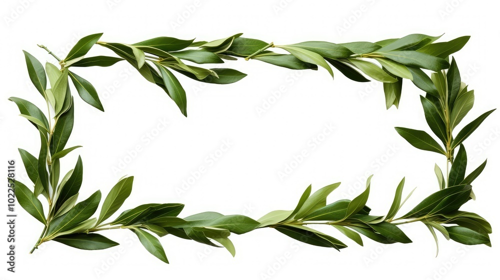 Canvas Prints natural olive leaf frame