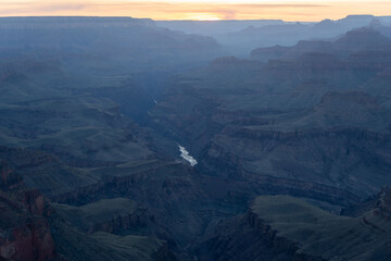 Grand Canyon National Park at sunset , Arizona, USA.