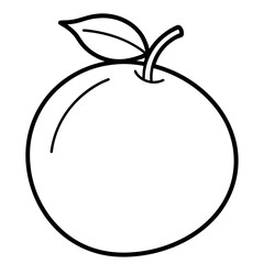 vector illustration of a damson fruit  line art
