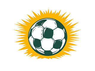 Obraz premium Vibrant Soccer Game Illustration Showcasing Teamwork and Youth Sports Energy