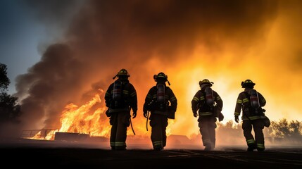 fighters fire  smoke monitoring