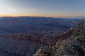 Grand Canyon National Park at sunset , Arizona, USA.
