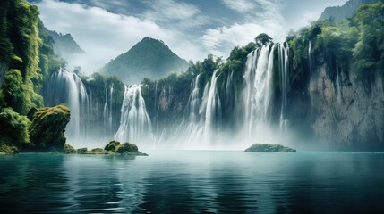 Fototapeta premium crystal water lake