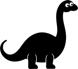 Fototapeta premium Playful Dinosaur Stencil Clipart for Childrens Room Decor. 
