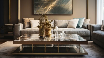 chic living room with table