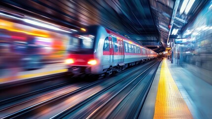 a train pulling into a station, signaling the arrival of passengers with excitement