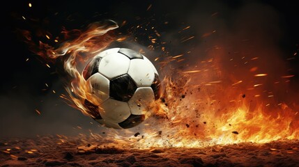 Fototapeta premium impact soccer ball texture