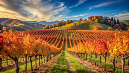 Fototapeta premium vineyard in autumn